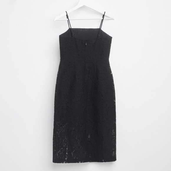 BCBG Generation Black Lace Sheath Dress with Slit - Picture 4 of 5